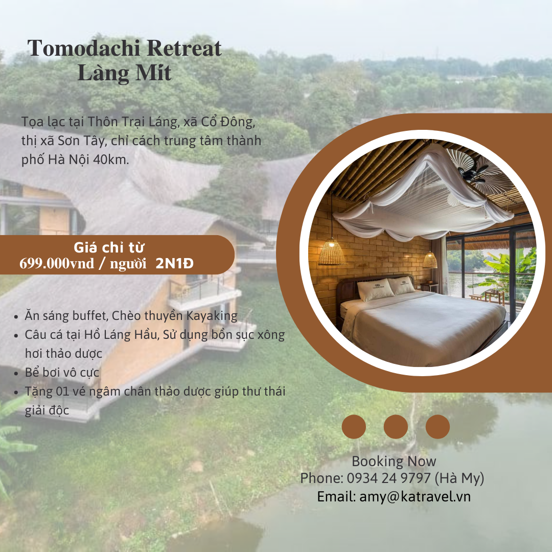 Đi ngay Tomodachi Retreat Làng Mít thôi