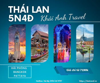 Tour Thái Lan Hải Phòng - Bangkok - Pattaya 5N4Đ